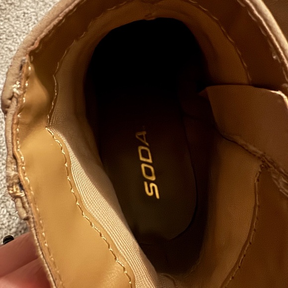 Soda Pointed-Toe Ankle Booties in Taupe - Picture 4 of 5